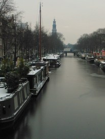 Eerder foto- dan schaatskoorts Prinsengracht, hartje Jordaan...