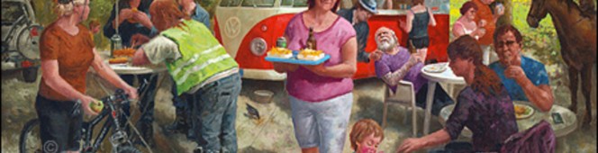 Vrolijke kunstenaar…